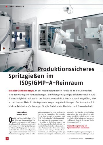 Produktionssicheres Spritzgießen im ISO5/GMP-A ... - Krauss Maffei