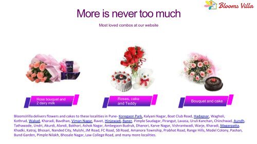 Why Choose Bloomsvilla for Send flowers to Pune