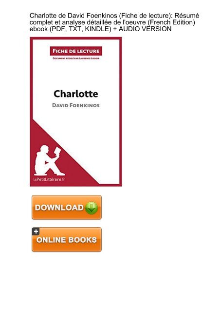 SHOULD) Charlotte David Foenkinos Fiche lecture ebook eBook PDF Download