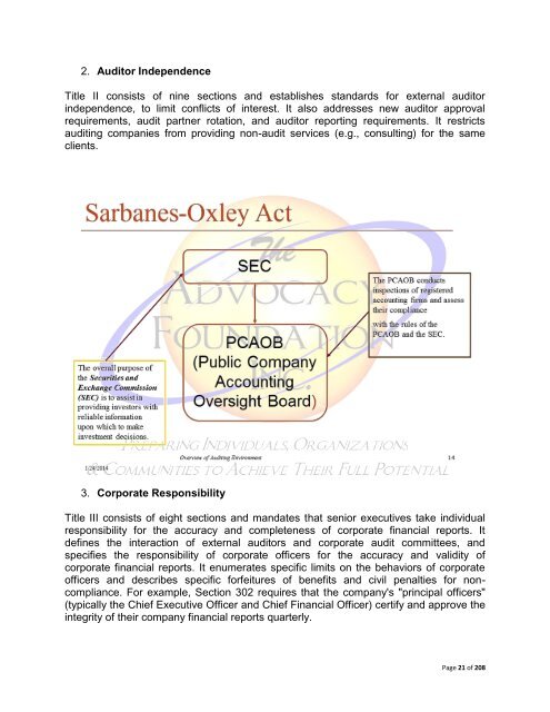 The Sarbanes-Oxley Act of 2002