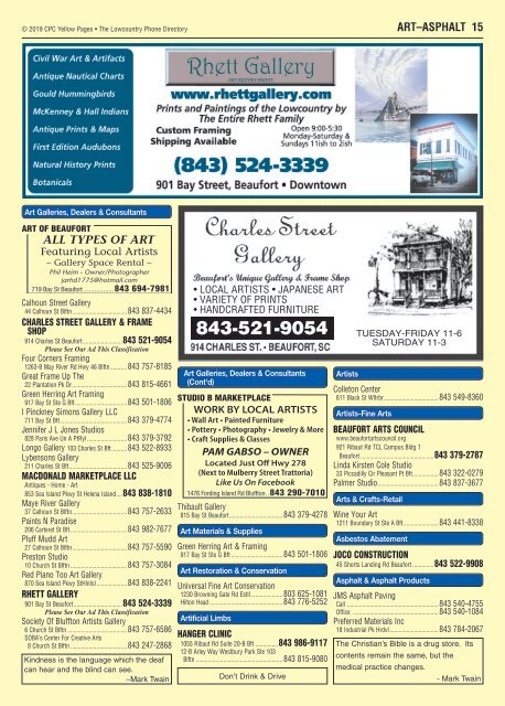 BFT 2019 CPC Lowcountry Yellow Pages