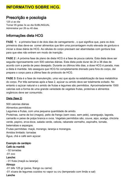 programa de dieta hcg
