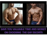 Save you valuable time and money on choosing  the Gay escorts