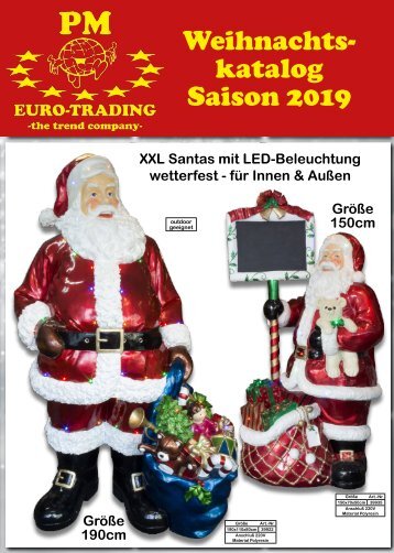 Weihnachtskatalog 2019 - Weihnachtsdeko für den Großhandel