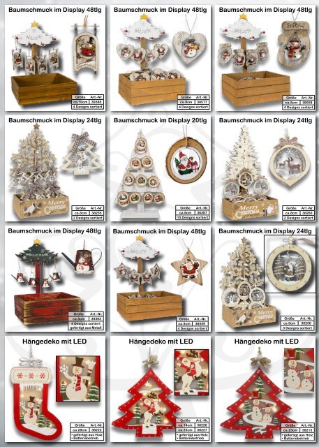 Weihnachtskatalog 2019 - Weihnachtsdeko für den Großhandel