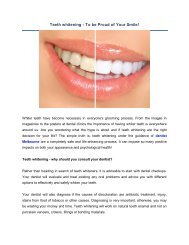 Teeth whitening - To be Proud of Your Smile!