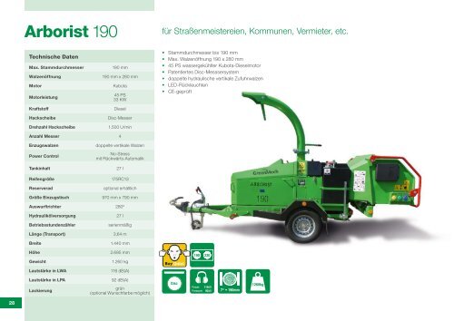 GreenMech Holzhäcksler Katalog