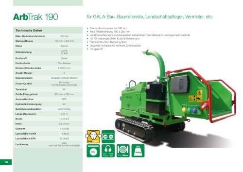 GreenMech Holzhäcksler Katalog