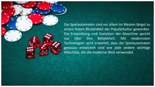 Die Entwicklung der Spielautomaten