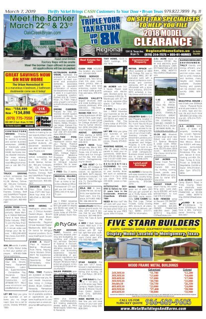 American Classifieds March 7th Edition Bryan/College Station