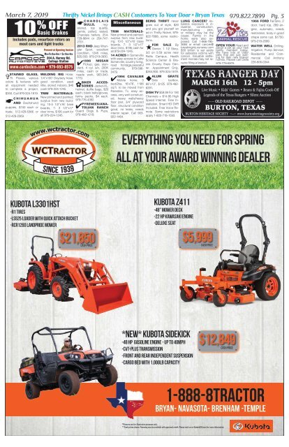 American Classifieds March 7th Edition Bryan/College Station