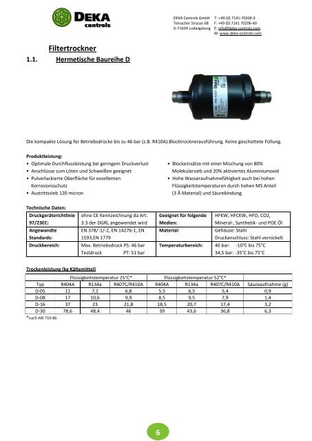 DEKA Controls Katalog 2019