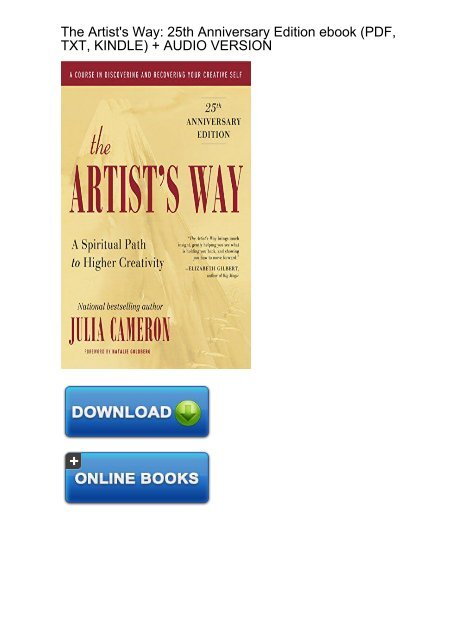 (QUICK) Download Artists Way 25th Anniversary ebook eBook PDF