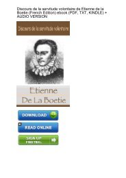 (EXTRA) Download Discours servitude volontaire Etienne Boetie ebook eBook PDF