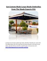 Get Custom-Made Large Shade Umbrellas from The Shade Experts USA