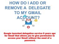 How do I Add or Remove a delegate to my Gmail account?
