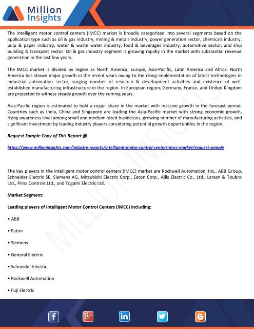 Intelligent Motor Control Centers (IMCC) Market Business Plans, Strategies With Forecast by 2028