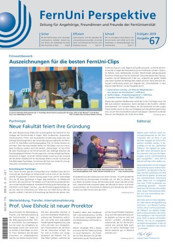 FernUni Perspektive | Ausgabe 67 | Frühjahr 2019