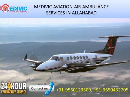 Hire quick Air Ambulance service in Allahabad and Varanasi by Medivic Aviation