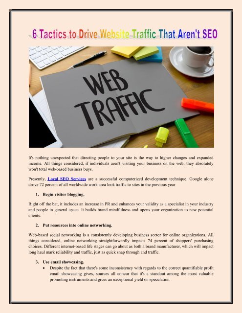 6 Tactics to Drive Website Traffic That Aren&#039;t SEO