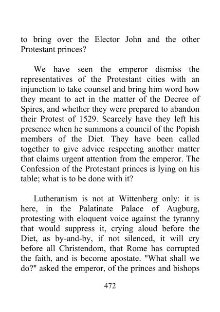 From the Diet of Worms to the Augsburg Confession - James Aitken Wylie