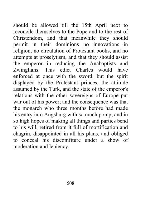 From the Diet of Worms to the Augsburg Confession - James Aitken Wylie