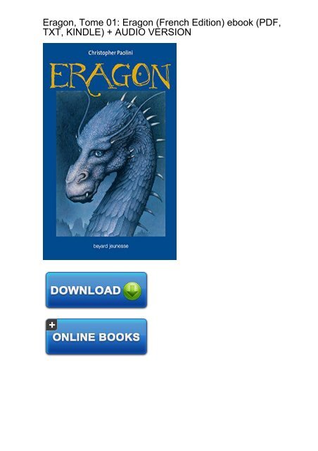 THRILLED) Download Eragon 01 French Christopher Paolini ebook