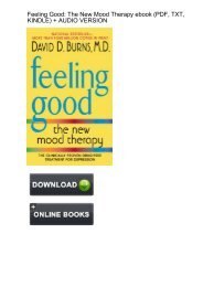 (SUPERIOR) Download Feeling Good New Mood Therapy ebook eBook PDF