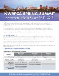 NWRPCA Spring Summit Prospectus