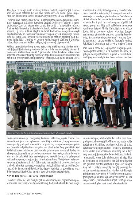 VLB „INFORMACIJOS“, 2019 M. KOVAS, NR. 3/579