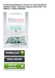 (SKYROCKET) On Becoming Babywise: Giving Your Infant the Gift of Nighttime Sleep - Interactive Support ebook eBook PDF