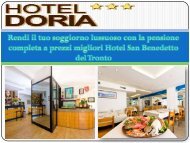 Rendi il tuo soggiorno lussuoso con la pensione completa a prezzi migliori Hotel San Benedetto del Tronto