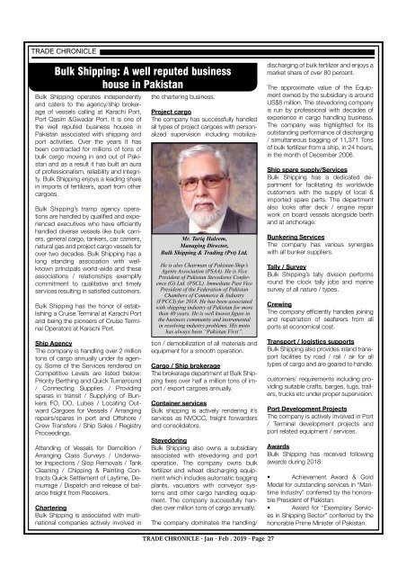 Trade Chronicle Jan Feb 2019 Issue