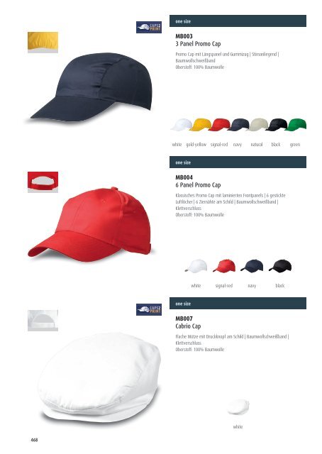 Textilien + Caps 2019