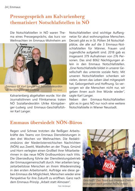 Rundbrief der Emmausgemeinschaft - Ausgabe 01|19