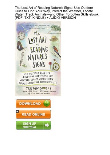 (THRILLED) Download Lost Reading Natures Signs Animals ebook eBook Mobi