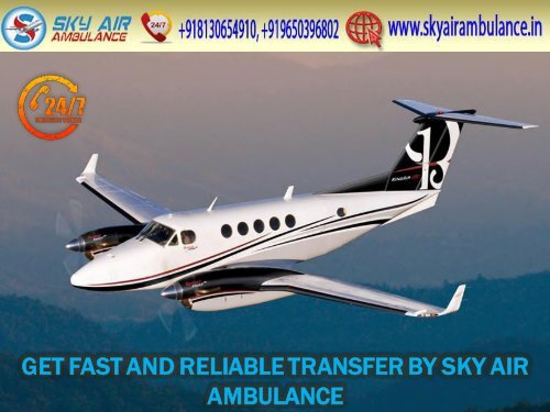 Take Instant and Safe Air Ambulance Service in Dimapur