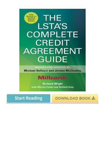 (EFFECTIVE) Download The LSTA's Complete Credit Agreement Guide eBook