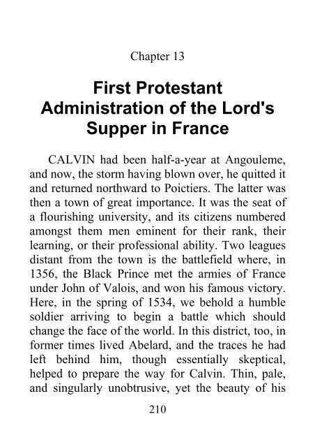 From Rise of Protestantism in France to Publication of the Institutes - James Aitken Wylie