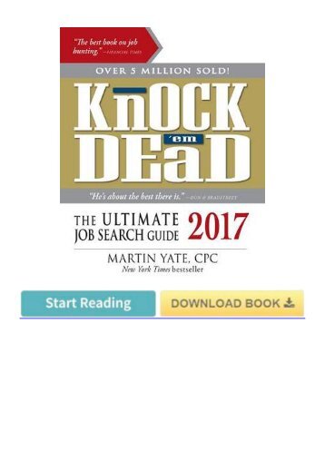 (pd9c) PDF Download Knock 'em Dead 2017: The Ultimate Job Search Guide eBook
