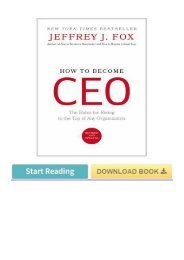 (pd9c) PDF Download How to Become CEO: The Rules for Rising to the Top of Any Organization eBook