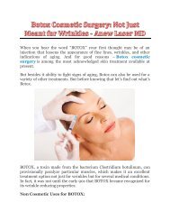 Botox Cosmetic Surgery: Not Just Meant for Wrinkles - Anew Laser MD 