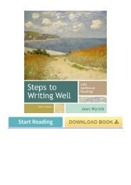 (Collectible) Book Steps to Writing Well with Additional Readings eBook