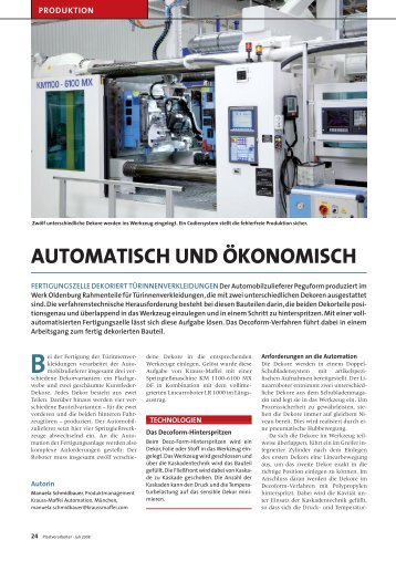 AUTOMATISCH UND ÖKONOMISCH - Krauss Maffei