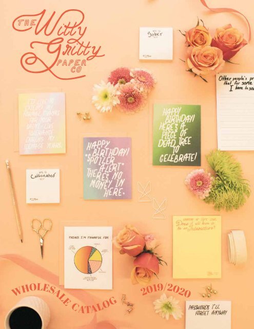 The Witty Gritty Paper Co Wholesale Catalog 2019/2020