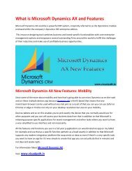 What is Microsoft Dynamics AX and Features