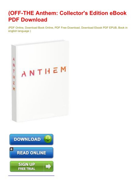 (OFF-THE Anthem: Collector's Edition eBook PDF Download