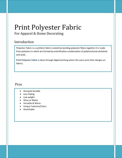 Print Polyester Fabric-MyDreamTones