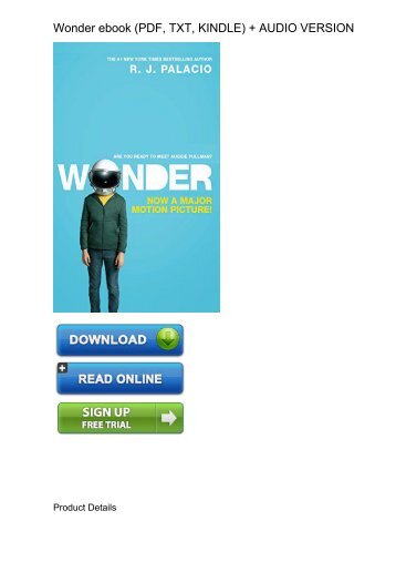 (GENUINE) Download Wonder R J Palacio ebook eBook PDF