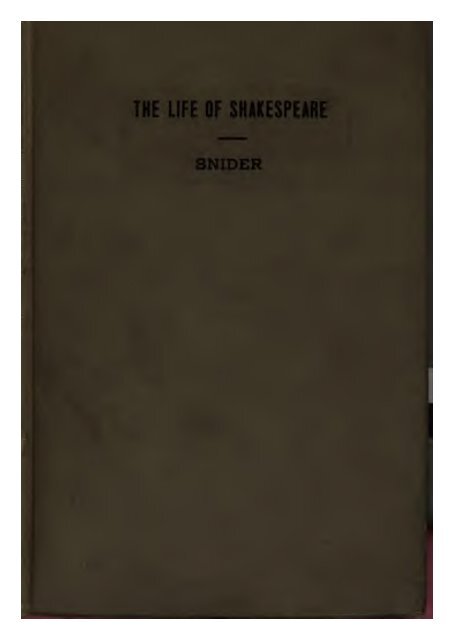 A biography of William Shakespeare